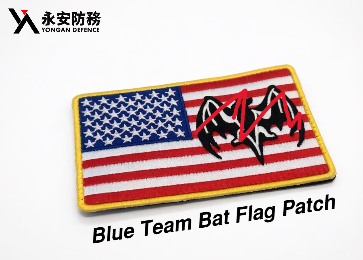 24STS Style Blue Team Bat Flag Patch